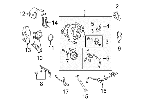 2008 Chevrolet Cobalt Turbocharger Intercooler Diagram for 25969961