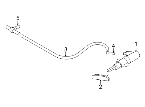 2013 BMW 335is Washer Components Hose Line Diagram for 61677269651