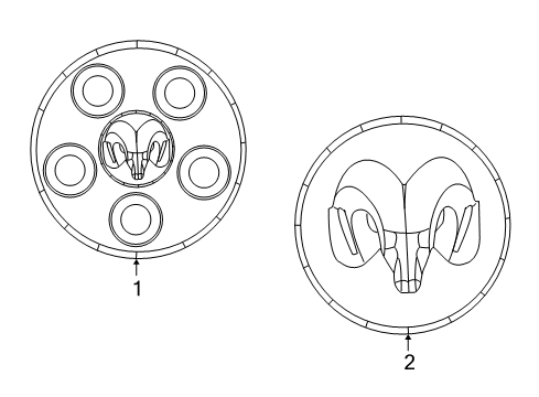 2010 Dodge Nitro Wheel Covers & Trim Wheel Center Cap Diagram for 5KG75S4AAC