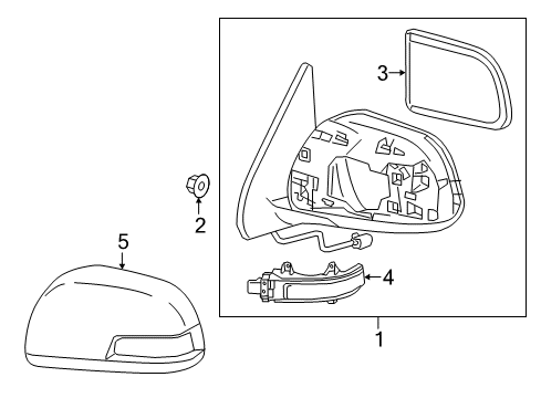 2016 Toyota Tacoma Mirrors Mirror Assembly Diagram for 87940-04250