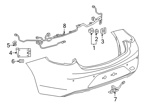 2019 Buick Regal Sportback Lane Departure Warning Harness Diagram for 39198281