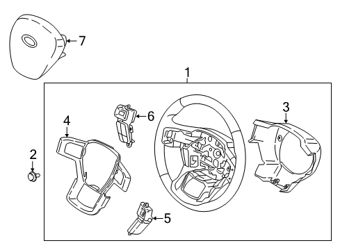 2018 Ford F-350 Super Duty Steering Column & Wheel, Steering Gear & Linkage Rear Cover Diagram for HC3Z-3L518-A