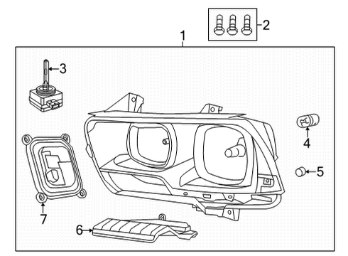 2012 Dodge Charger Bulbs Module-Hid BALLAST Diagram for 68138776AA