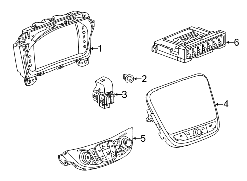 2018 Chevrolet Volt Parking Brake Dash Control Unit Diagram for 84102014