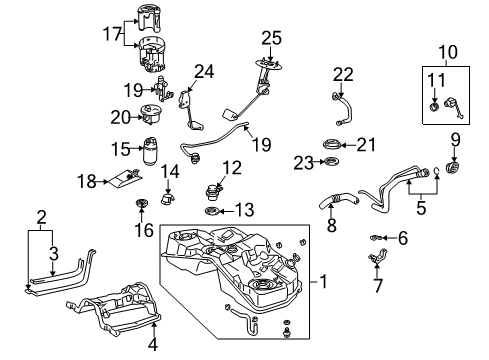 2002 Lexus LS430 Filters Gage Assy, Fuel Sender Diagram for 83320-59125