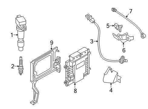 2015 Hyundai Sonata Powertrain Control Computer Brain Engine Control Module Diagram for 39111-2GGK5