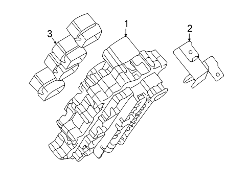 2016 Nissan Murano Fuse & Relay Block Assembly-Junction Diagram for 24350-5AA0B