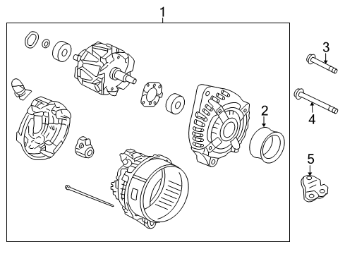 2019 Acura RLX Alternator Alternator Assembly (Csj99) (Denso) Diagram for 31100-R9P-A01