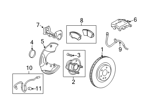 2014 Chevrolet Camaro Front Brakes Rotor Diagram for 22958646