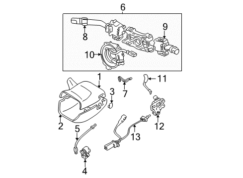 1998 Toyota Sienna Switches Cable Assembly Diagram for 33880-08010