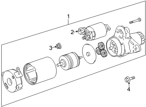 2005 Toyota Sienna Starter Bolt, W/Washer Diagram for 90080-11340