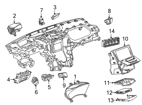 2019 Cadillac ATS Cluster & Switches, Instrument Panel Cluster Diagram for 84510409