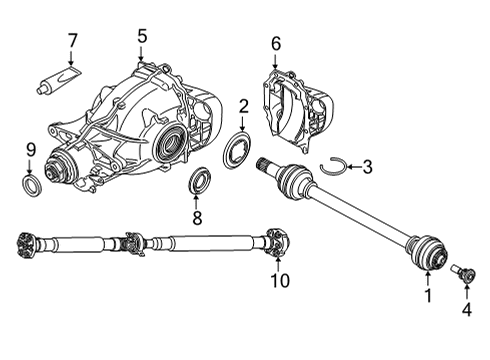2021 BMW X3 Axle & Differential - Rear Output Shaft, Rear Left Diagram for 33208679939