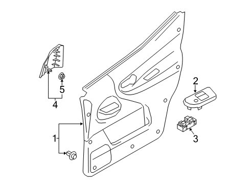 2016 Nissan NV200 Front Door Cover-Front Door Corner, Inner RH Diagram for 80292-3LM0A