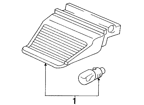 1991 Honda Accord High Mount Lamps Light Assy., High Mount Stop Diagram for 34270-SM5-A01