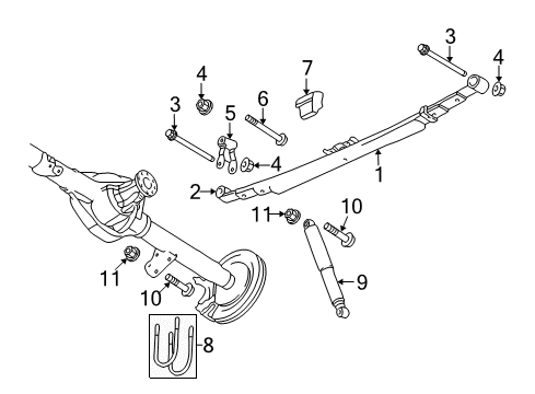 2017 Ram 3500 Rear Suspension Bolt Diagram for 6510715AA