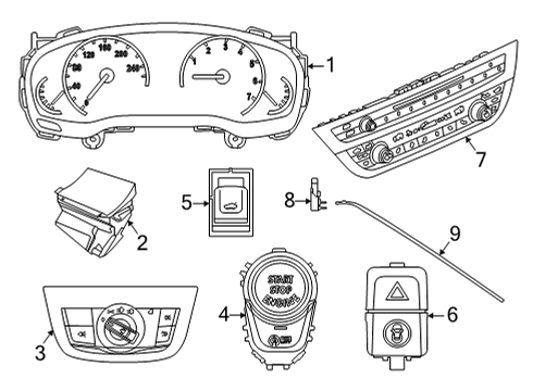 2020 BMW X3 Switches STARTER/STOP SWITCH Diagram for 61316842093