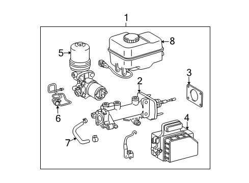 2005 Toyota Tundra Hydraulic System Master Cylinder Diagram for 47025-0C031