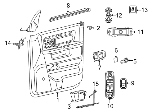 2020 Ram 2500 Mirrors Outside Rearview Mirror Diagram for 68142666AO