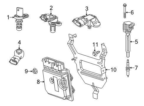 2014 Dodge Dart Ignition System Bracket-Engine Control Module Diagram for 68084109AD
