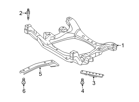 2017 Lexus IS350 Suspension Mounting - Front CROSSMEMBER Assembly, Front Diagram for 51210-53010