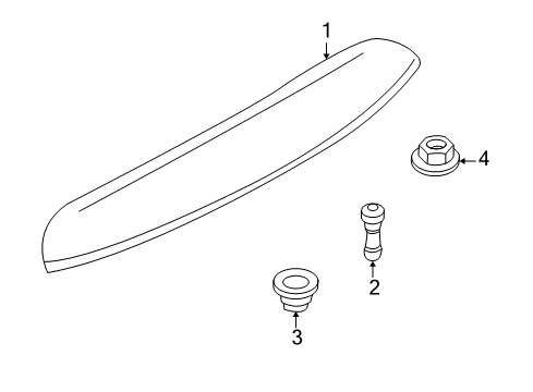 2011 Mini Cooper Lift Gate - Spoiler Clip Diagram for 07147141218