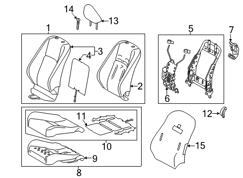 2021 Lexus IS350 Driver Seat Components BACK SUB-ASSY, FR SE Diagram for 71402-53110-A4