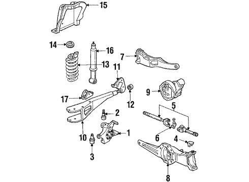 1987 Ford Ranger Front Suspension Components, Stabilizer Bar Camber Kit Diagram for E3TZ3B440A