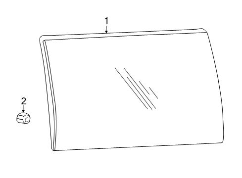 2007 Ford Freestar Side Loading Door - Glass & Hardware Door Glass Retainer Diagram for -N621901-S36