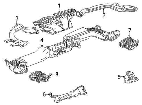 2021 Buick Encore GX Ducts Outlet Duct Diagram for 60004364