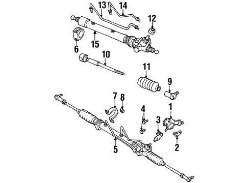 2000 Honda Passport Steering Column & Wheel, Steering Gear & Linkage Steering Unit (Reman) Diagram for 8-97224-541-0RM