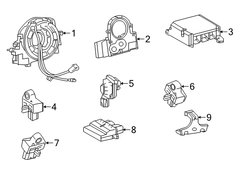 2021 Toyota Corolla Air Bag Components Occupant Module Diagram for 89952-02040