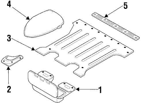 1998 Acura SLX Interior Trim - Rear Body Cover, Driver Side Board Side Diagram for 8-97804-052-6