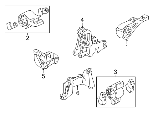 2001 Honda Insight Engine & Trans Mounting Bracket, RR. Engine Mounting Diagram for 50827-S3Y-000