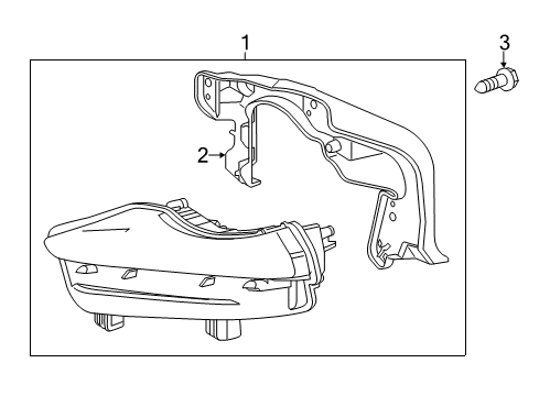 2015 Toyota Highlander Daytime Running Lamps Mount Bracket Diagram for 8144A-0E010