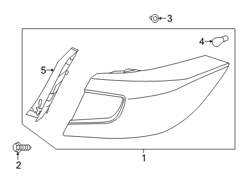 2018 Honda Accord Bulbs Taillight Assy., L. Diagram for 33550-TVA-A51