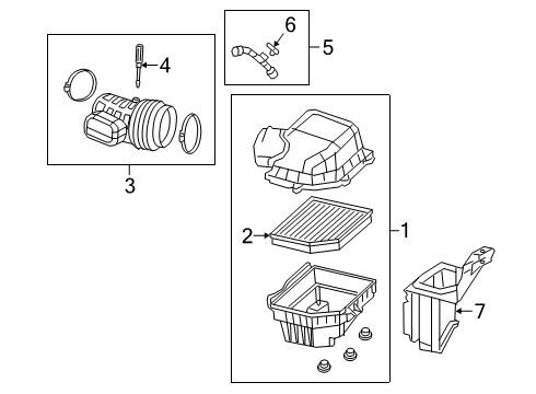 2021 Jeep Grand Cherokee Air Inlet BAFFLE-Air Diagram for 53010799AC