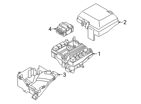 2015 Hyundai Sonata Fuse & Relay Pcb Block Assembly Diagram for 91950-C1620