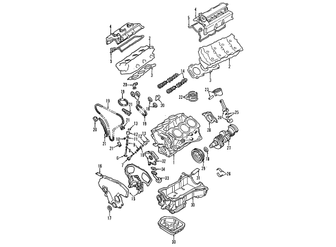 1999 Nissan Maxima Filters Bearing Connecting Rod Diagram for 12111-31U10