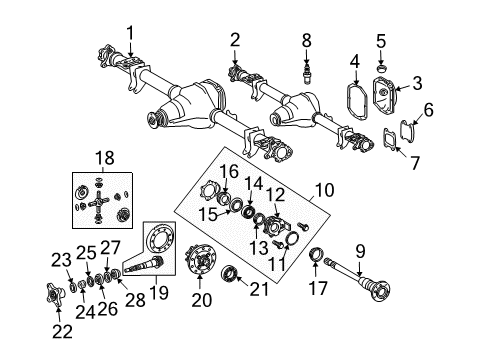 2004 Dodge Sprinter 3500 Axle & Differential - Rear BEARNGKIT-Axle Shaft Diagram for 5134635AA