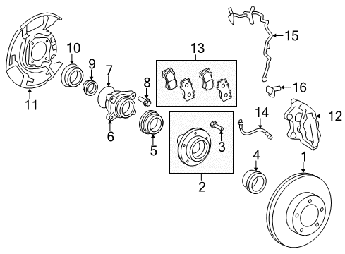 2014 Toyota Tundra Anti-Lock Brakes Actuator Assembly Diagram for 44050-0C540