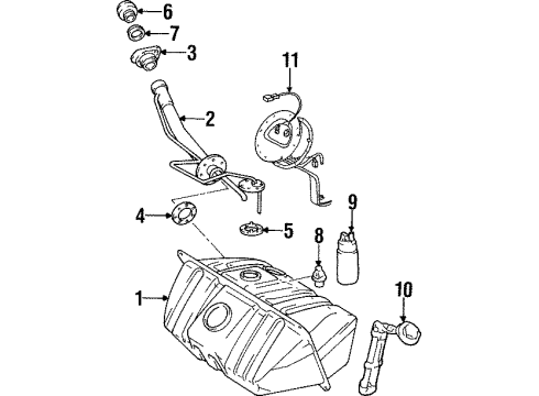 1997 Lexus SC300 Fuel Supply Computer Assy, Fuel Pump Control Diagram for 89570-24010