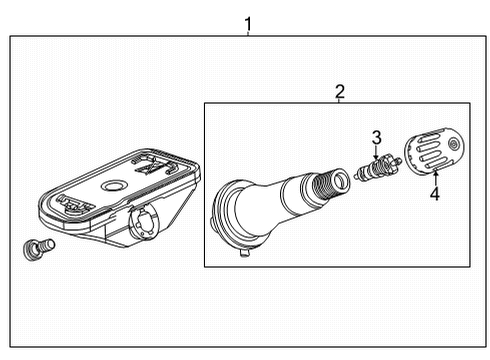 2022 GMC Yukon XL Tire Pressure Monitoring Control Module Diagram for 85127074