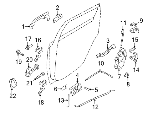 2011 Ford Focus Rear Door - Lock & Hardware Door Check Diagram for 8S4Z-5427204-A