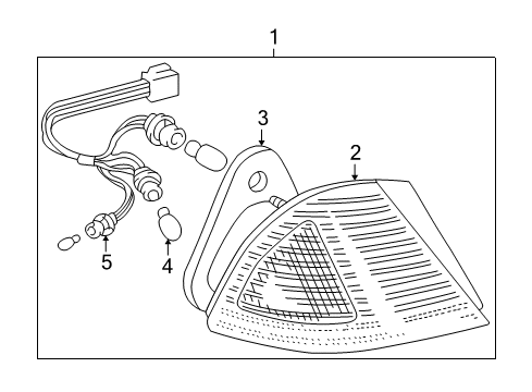 2001 Toyota Avalon Combination Lamps Gasket Diagram for 81552-AC050