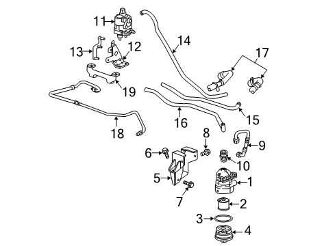 2015 Chevrolet Impala Fuel System Components Hose Diagram for 22986587