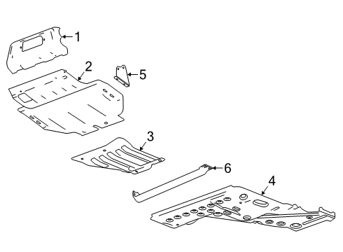 2019 Chevrolet Colorado Under Cover & Splash Shields Skid Plate Diagram for 84923984