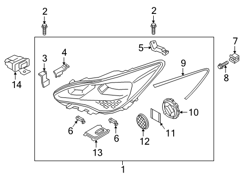 2020 Kia Stinger Headlamps ECU Assembly-Head Lamp Diagram for 92170J5000