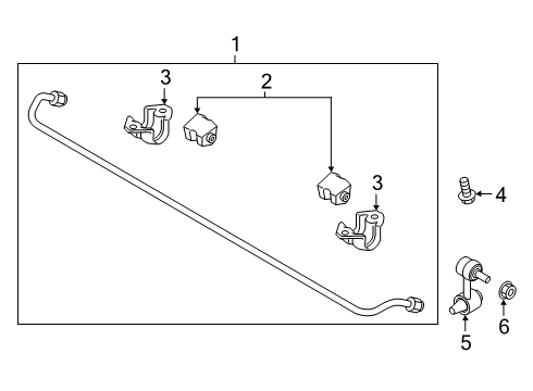 2021 Hyundai Veloster Stabilizer Bar & Components - Rear Bush-Stabilizer Bar Diagram for 55513-A2000