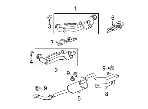 2012 Chevrolet Colorado Exhaust Components Shield Asm-Catalytic Converter Heat Diagram for 20873448